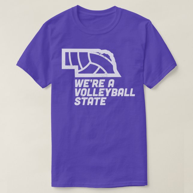 Camiseta Eran un estado de voleibol Nebraska (Diseño del anverso)
