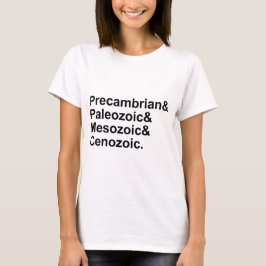 Camiseta Eras geológicas Precámbrico Paleozoico Mesozoico C