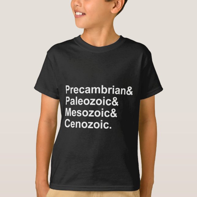 Camiseta Eras terrestres precambrias paleozoicas mesozoicas (Anverso)