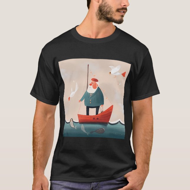 Camiseta Érase una vez en una excursión de pesca (Anverso)