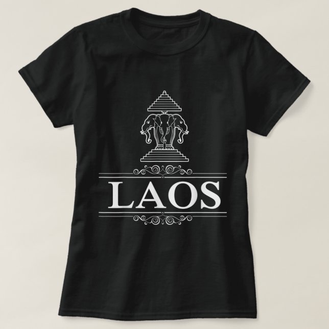 Camiseta Erawan Laos Tres Elefantes Cabeceros (Diseño del anverso)