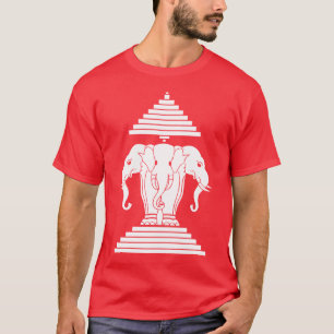 Camiseta Erawan tres dirigió Lao del elefante/la bandera d
