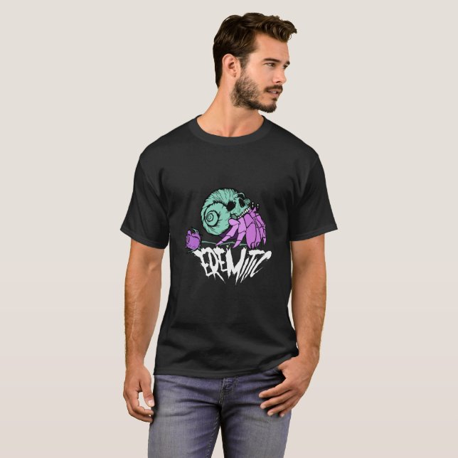 Camiseta eremítica del cangrejo y del cráneo (Anverso completo)