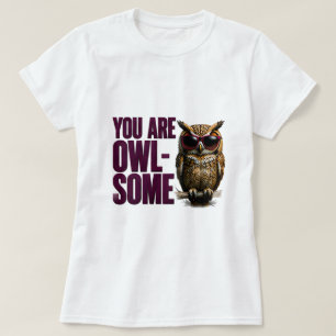 Camiseta 🦉 Eres adorable con un juego de palabras de búho