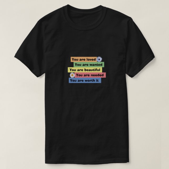 Camiseta Eres amado, (Diseño del anverso)