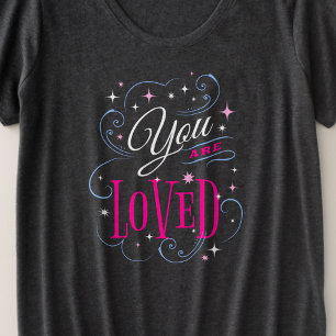 Camiseta Eres Amado, Camisa de Amor, Rosa, Azul