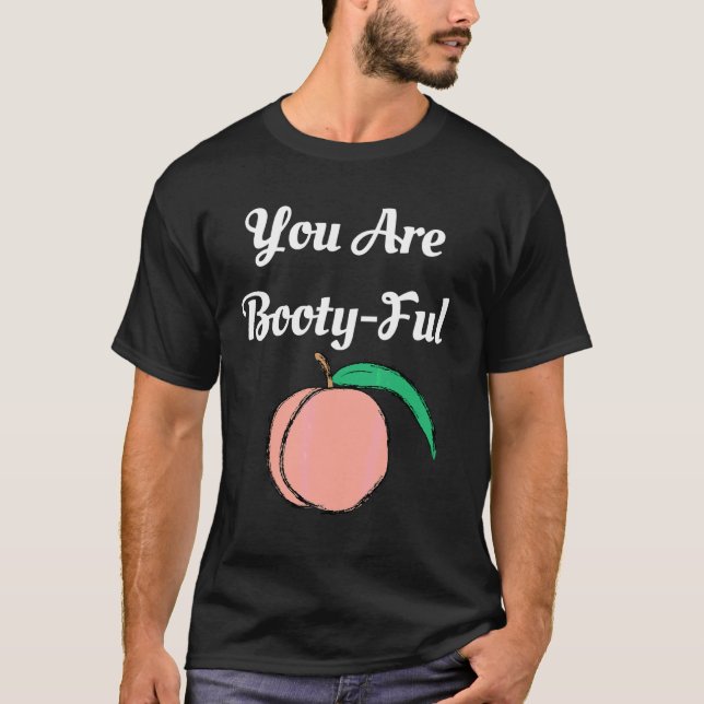 Camiseta Eres Booty Ful Peach Big Butt Fun Graphic Tee (Anverso)
