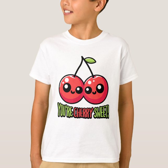 Camiseta ¡Eres Cherry Sweet! Cute Cherry Pun (Anverso)
