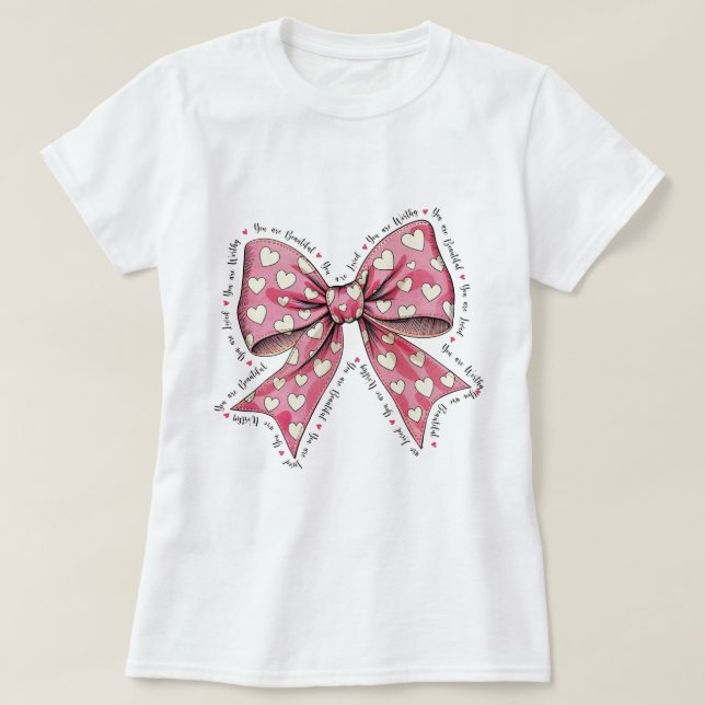 Camiseta eres digno de tu belleza (Diseño del anverso)