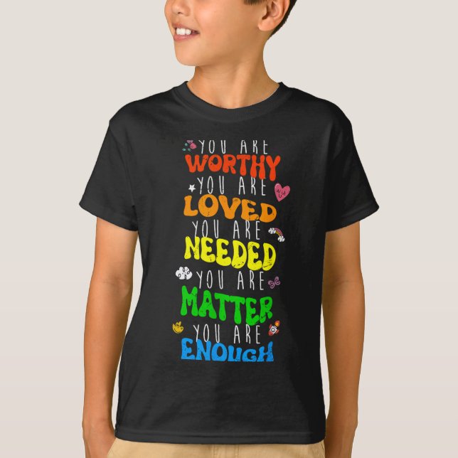 Camiseta Eres Digno Eres Amado Prevención del Suicidio Aw (Anverso)
