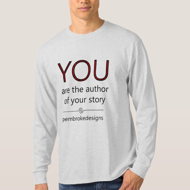 Camiseta Eres el autor de tu historia (camiseta negra) (Anverso)