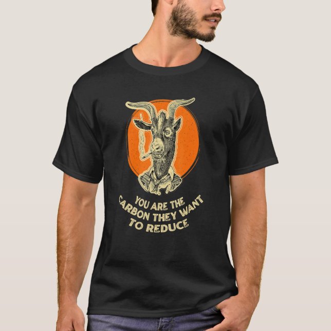 Camiseta Eres el carbono que quieren reducir la divertida S (Anverso)