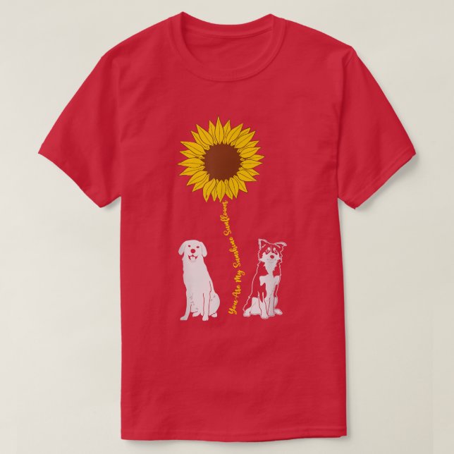 Camiseta Eres El Girasol Mi Sunshine Cute Perros Dueños  (Diseño del anverso)