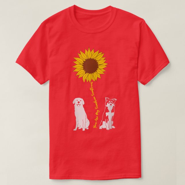 Camiseta Eres El Girasol Mi Sunshine Cute Perros Dueños  (Diseño del anverso)