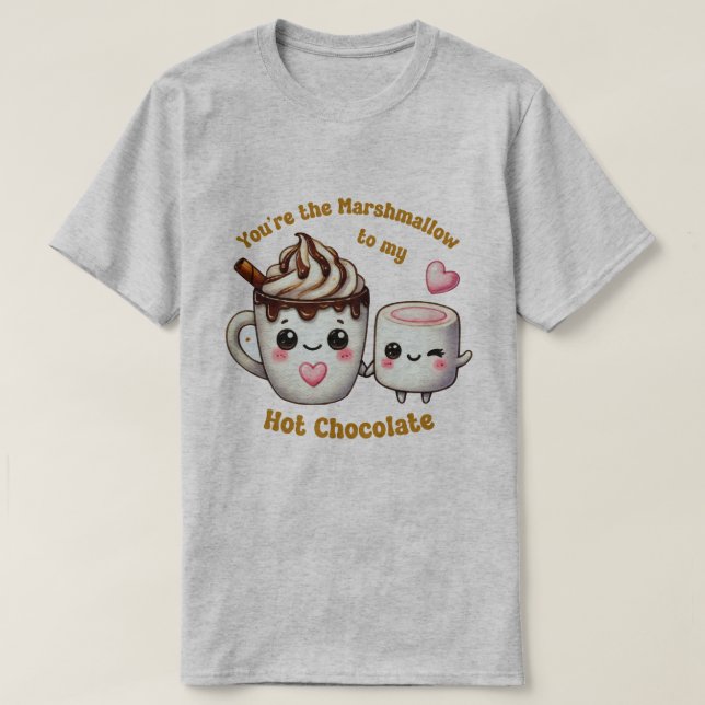 Camiseta Eres el malvavisco para mi corazón - Cute caliente (Diseño del anverso)