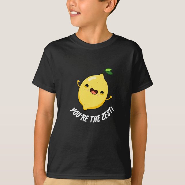 Camiseta Eres el Zest Funny Lemon Pun Dark BG (Anverso)