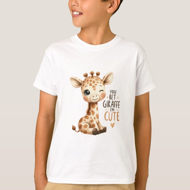 Camiseta Eres Jirafa Linda Dulce Arte (Anverso)