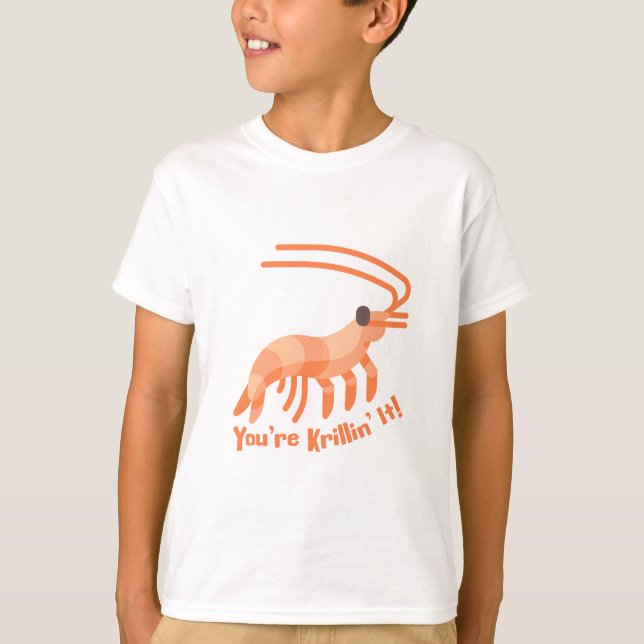 Camiseta ¡Eres Krillin! Personalizado de Cute Krill Pun (Anverso)