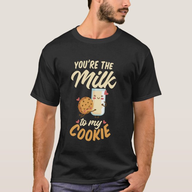 Camiseta Eres la leche para mi galleta de la galleta de la  (Anverso)