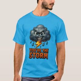 Camiseta Eres la tormenta - Diseño de nubes de tormenta 3D 