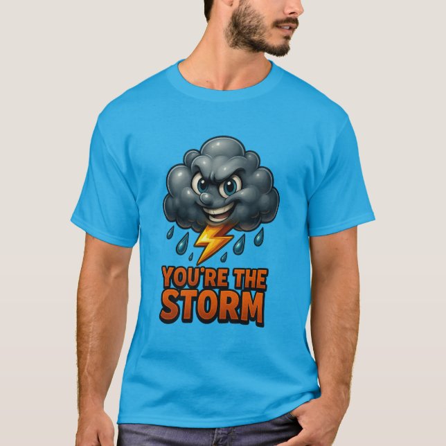 Camiseta Eres la tormenta - Diseño de nubes de tormenta 3D  (Anverso)