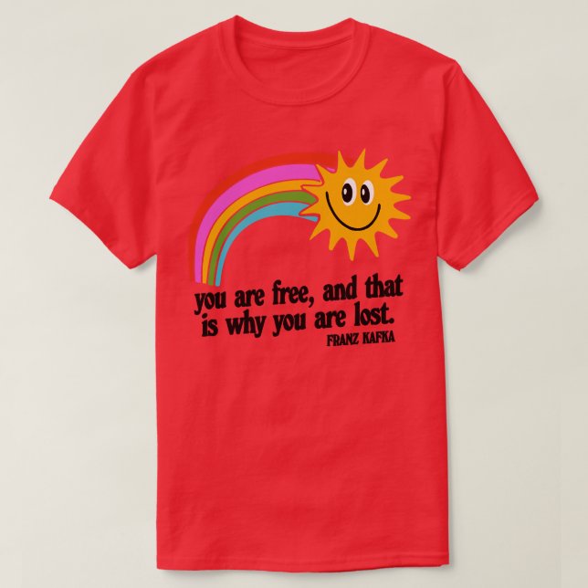 Camiseta Eres libre y es por eso que te pierdes (Diseño del anverso)