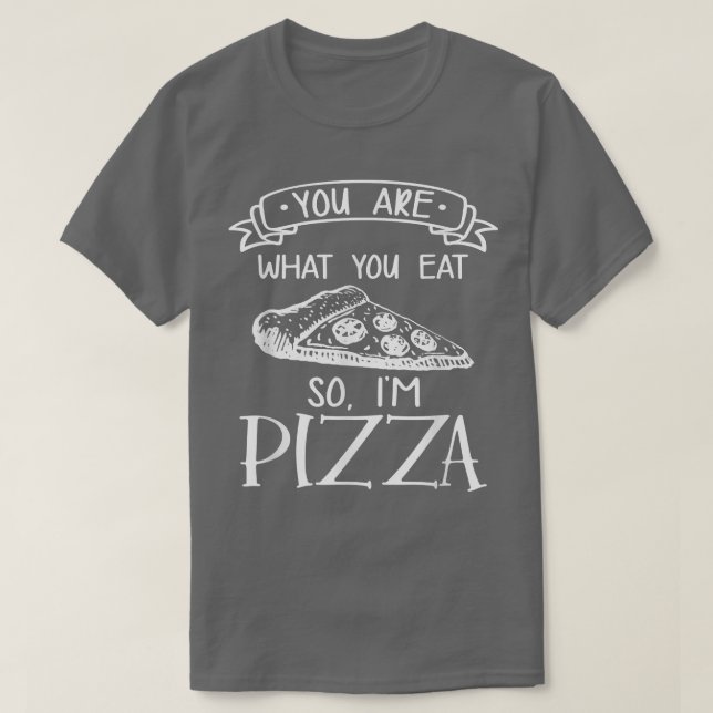 Camiseta Eres lo que comes, así que soy amante de la comida (Diseño del anverso)