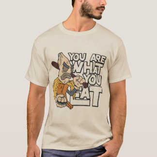 Camiseta Eres Lo Que Comes Diseño De Dibujos Divertidos Y H