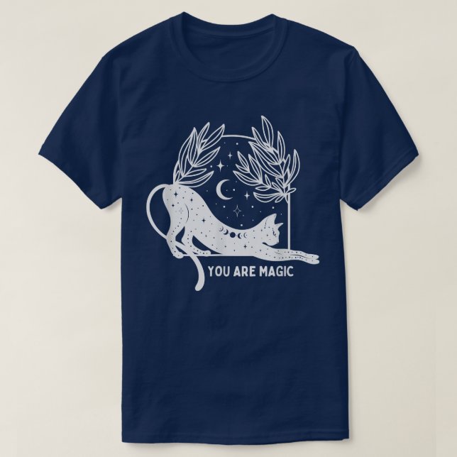 Camiseta Eres Mágico, Estética De Gato Brujo  (Diseño del anverso)