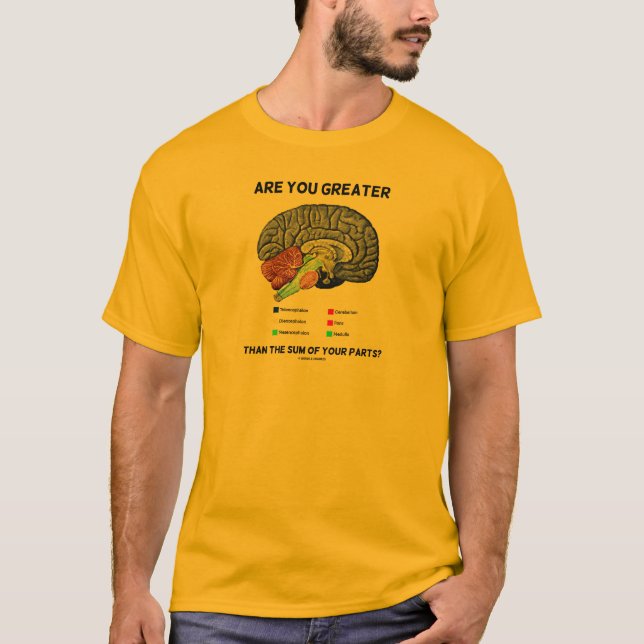 Camiseta ¿Eres Mayor Que La Suma De Tus Partes? Cerebro (Anverso)