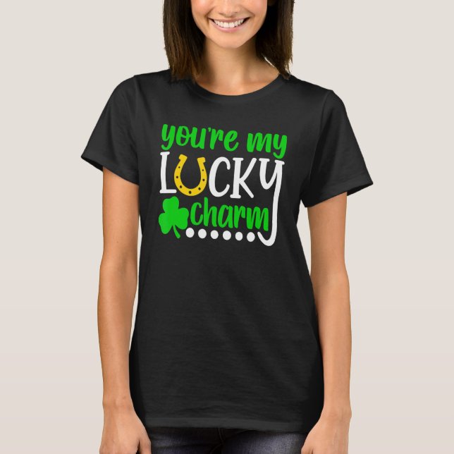 Camiseta Eres Mi Afortunada Alegre Shirt Shamrock St. Patri (Anverso)
