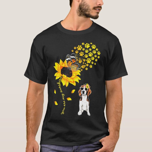 Camiseta Eres Mi Beagle Sunshine Sunflower Para Los Hombres (Anverso)