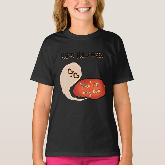 Camiseta Eres mi Boo | Halloween lindo  (Anverso)