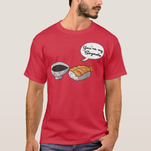 Camiseta Eres mi compañera de soja - pareja de sushi japone