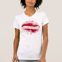 Camiseta ¡Eres mi divertido San Valentín! Corazones rojos