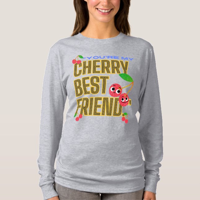 CAMISETA ERES MI MEJOR AMIGO CHERRY (Anverso)
