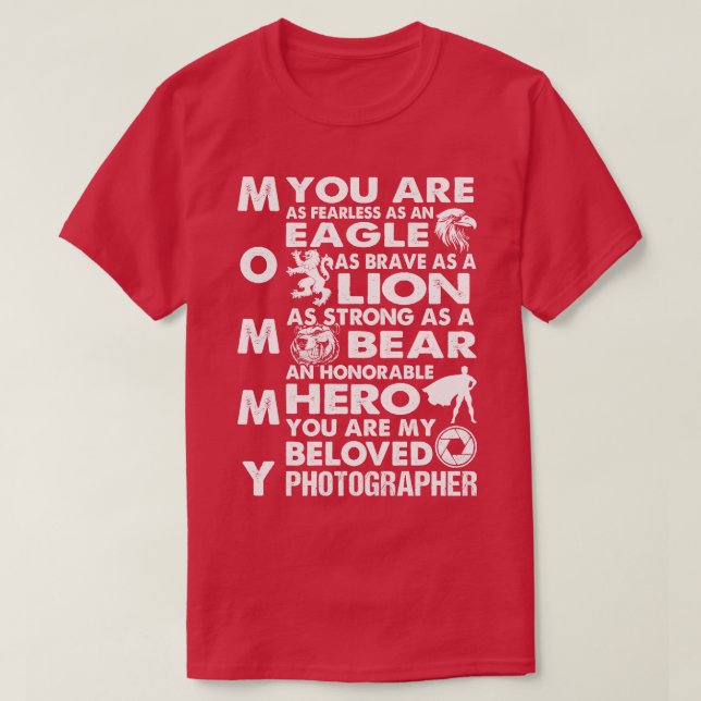 Camiseta Eres Mi Querida Fotógrafa Mami Orgullosa Fotografí (Diseño del anverso)