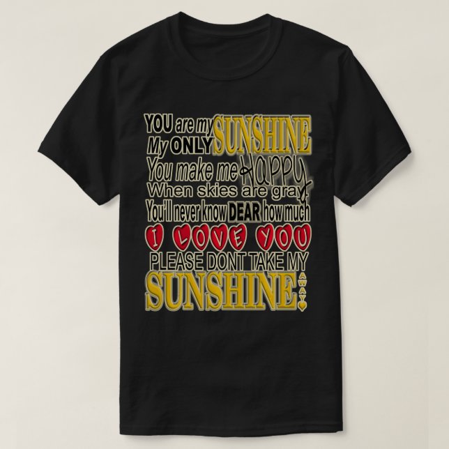 Camiseta Eres Mi Sol. (Diseño del anverso)