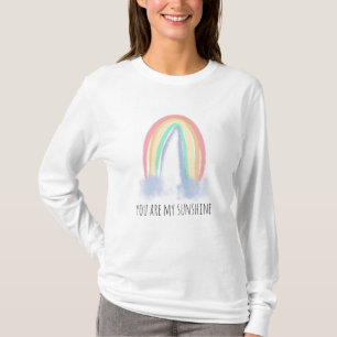 Camiseta Eres mi sol acuarela pintada arcoíris