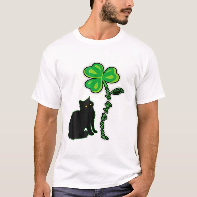 Camiseta Eres mi suertudo gato negro de San Patricio (Anverso)