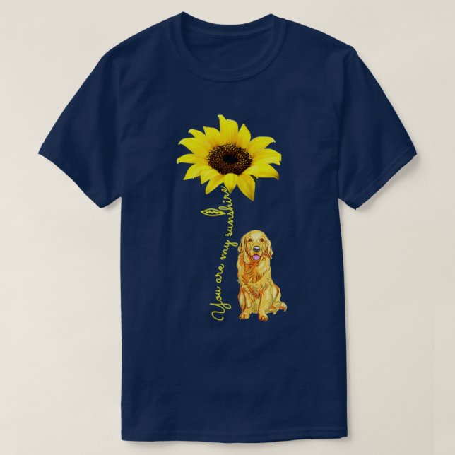 Camiseta Eres Mi Sunshine Golden Retriever Sunflower1 (Diseño del anverso)