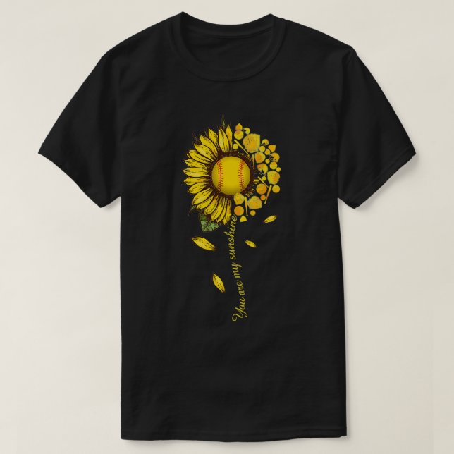 Camiseta Eres Mi Sunshine Softball Sunflower T (Diseño del anverso)