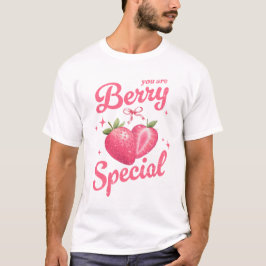 Camiseta Eres muy especial, día de San Valentín de fresa