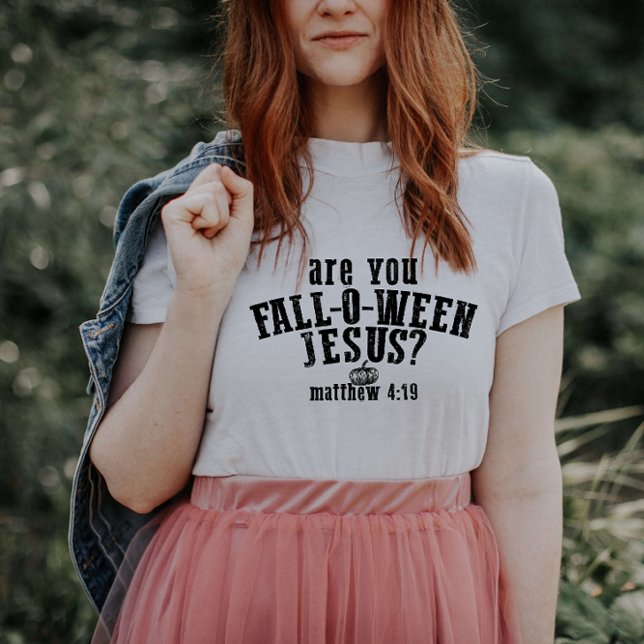 Camiseta ¿Eres Otoño-O-Ween Jesús Cristiano Halloween (Subido por el creador)