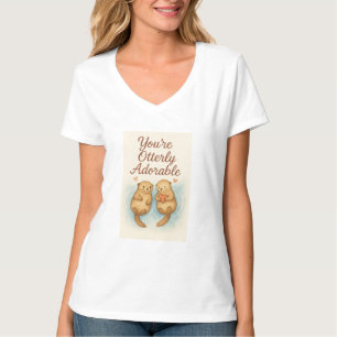 Camiseta Eres Otterly Adorable – Lindos Nutrias de Acuarela