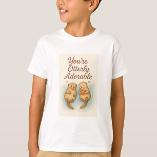 Camiseta Eres Otterly Adorable – Lindos Nutrios de Acuarela