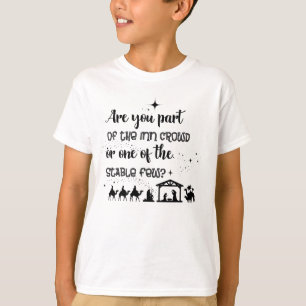 Camiseta ¿Eres Parte De La Multitud De La Posada? Navidade