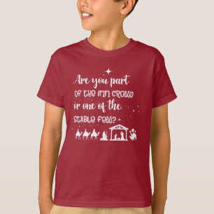 Camiseta ¿Eres Parte De La Multitud De La Posada? Navidade