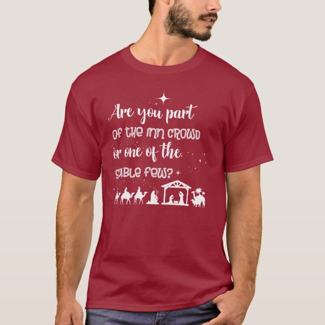 Camiseta ¿Eres Parte De La Multitud De La Posada? Navidades (Anverso)