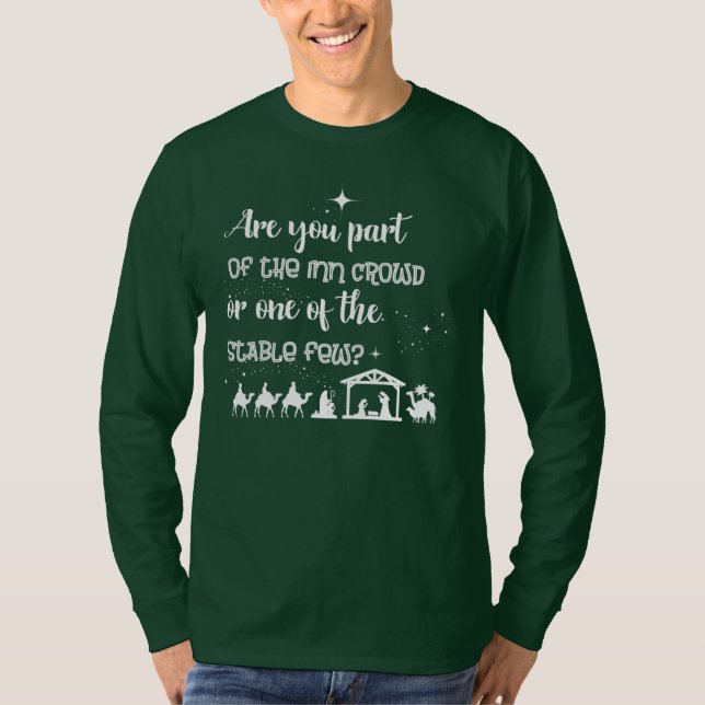 Camiseta ¿Eres Parte De La Multitud De La Posada? Navidades (Anverso)